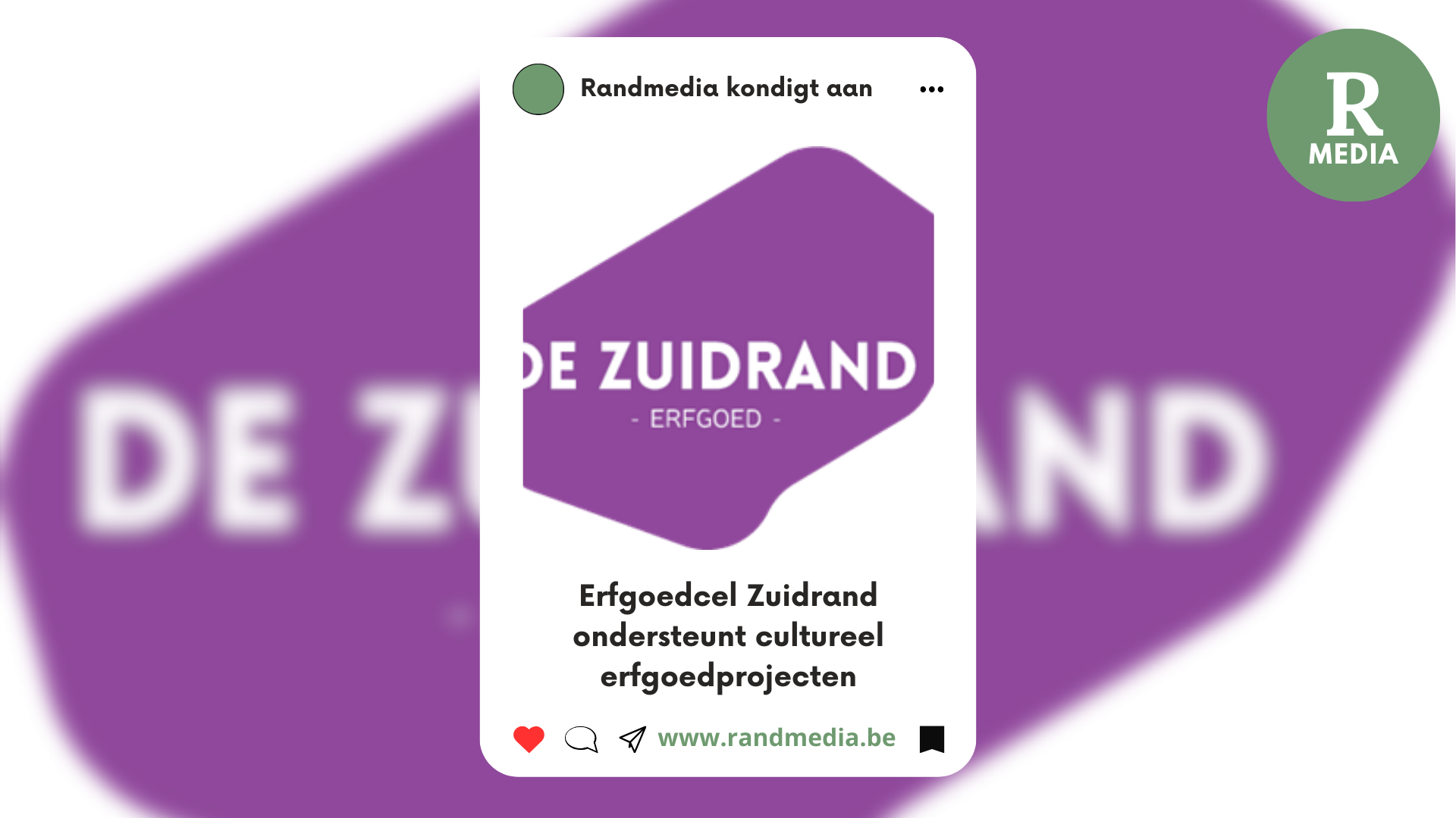 Erfgoedcel Zuidrand ondersteunt cultureel erfgoedprojecten met regionale subsidies