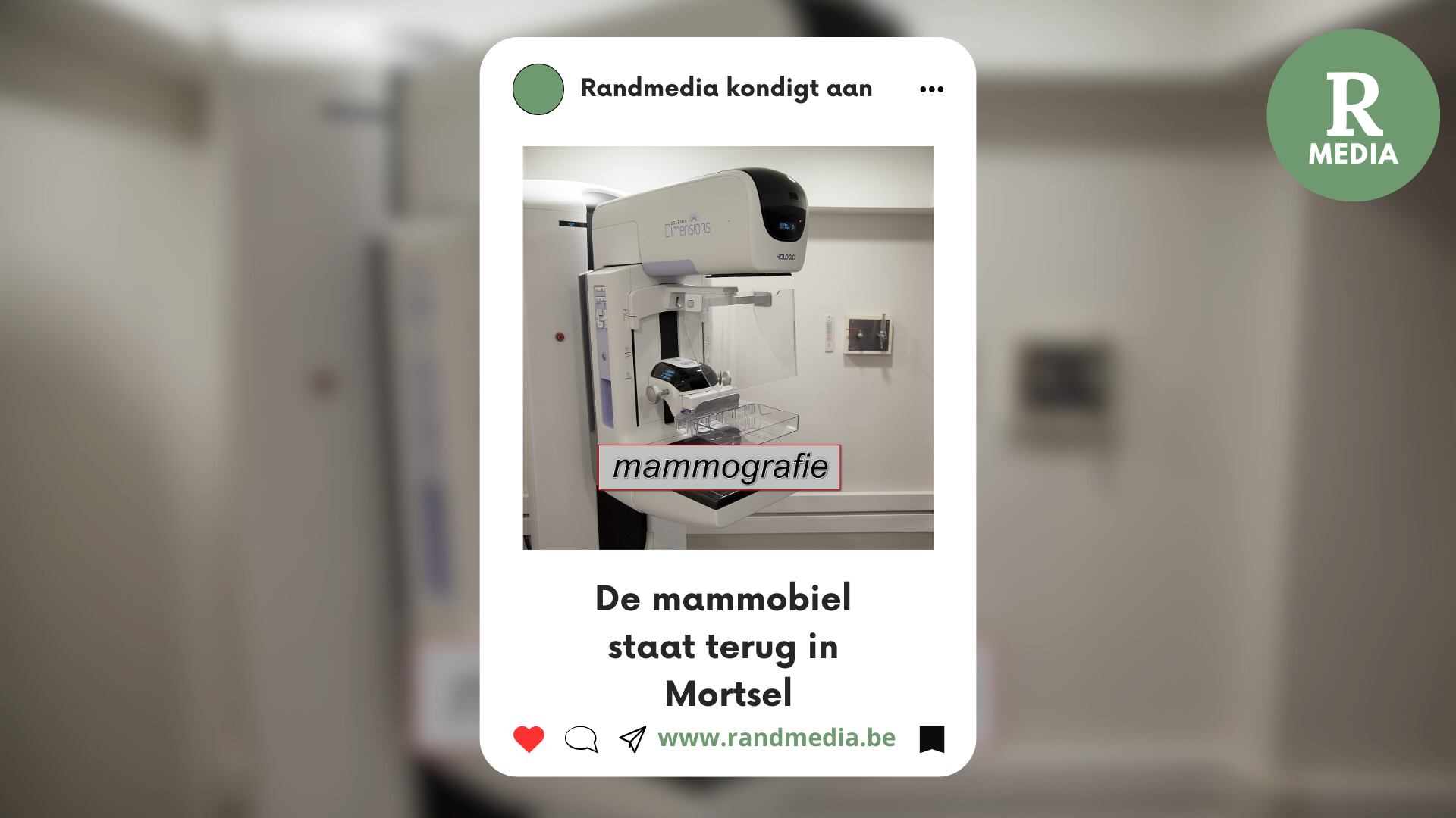 De mammobiel staat terug in Mortsel